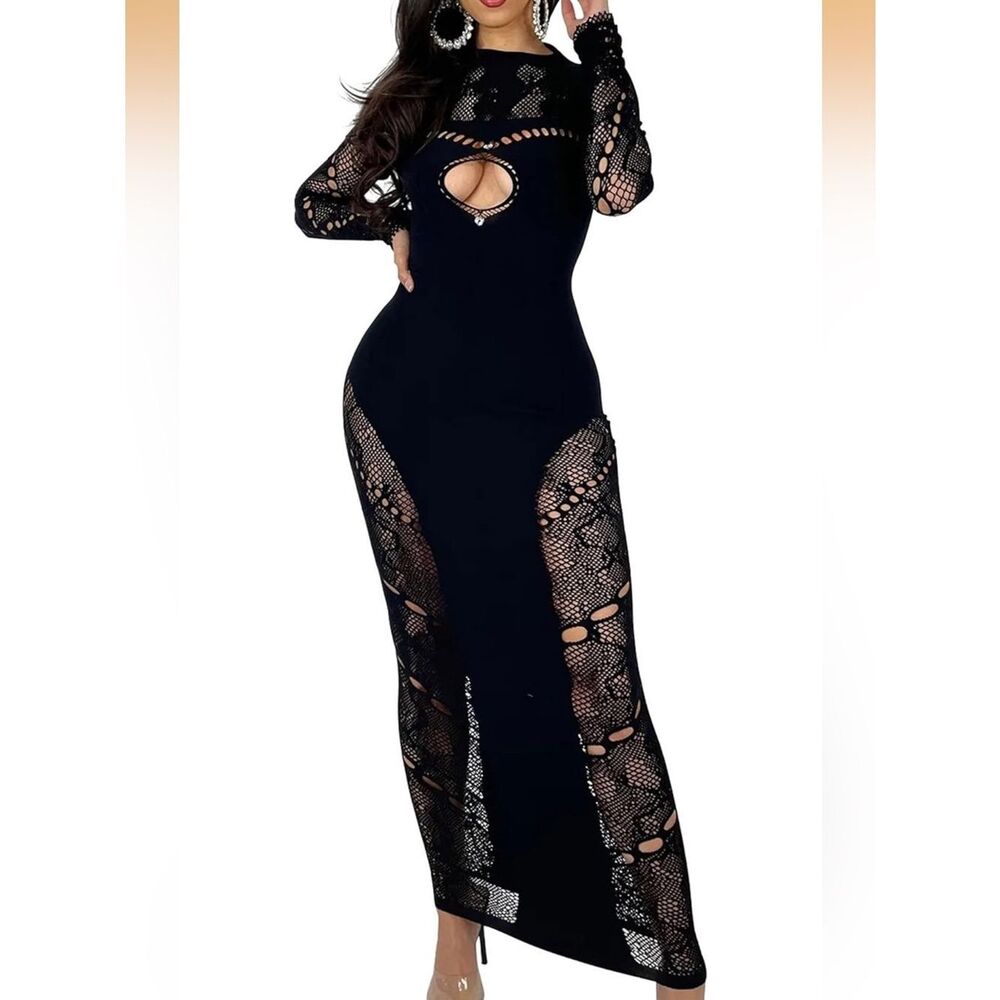 New Body Con Maxi Dress SZ L-Xl